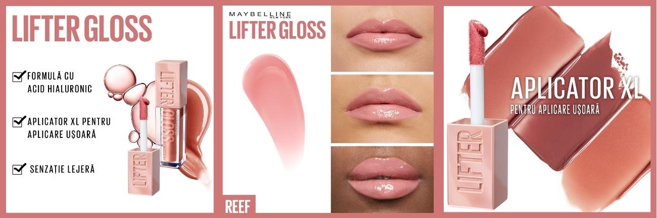 Luciu de buze cu acid hialuronic Lifter Gloss, 006 Reef